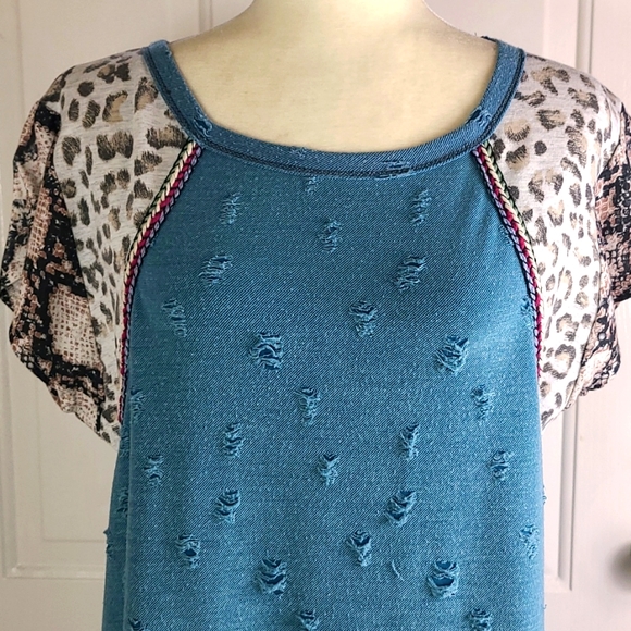 Bibi Mixed Print Blouse - Picture 2 of 11